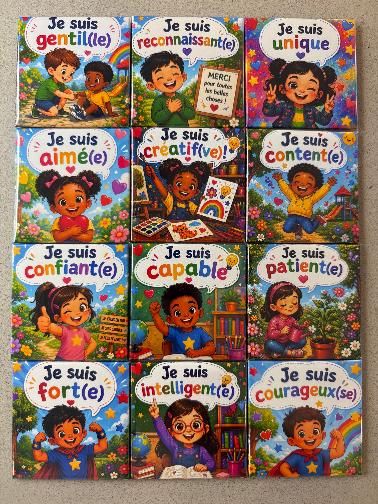 Aimants Mots d'affirmation
